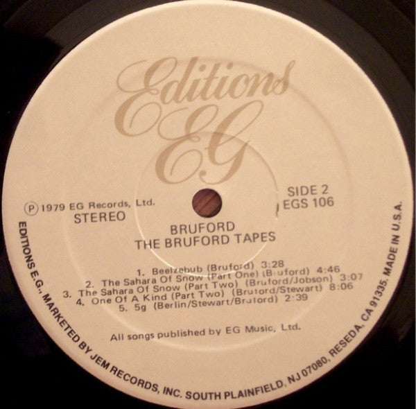 Bruford : The Bruford Tapes (LP, Album)