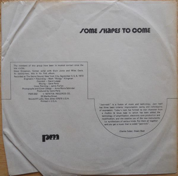 Steve Grossman : Some Shapes To Come (LP, Album)