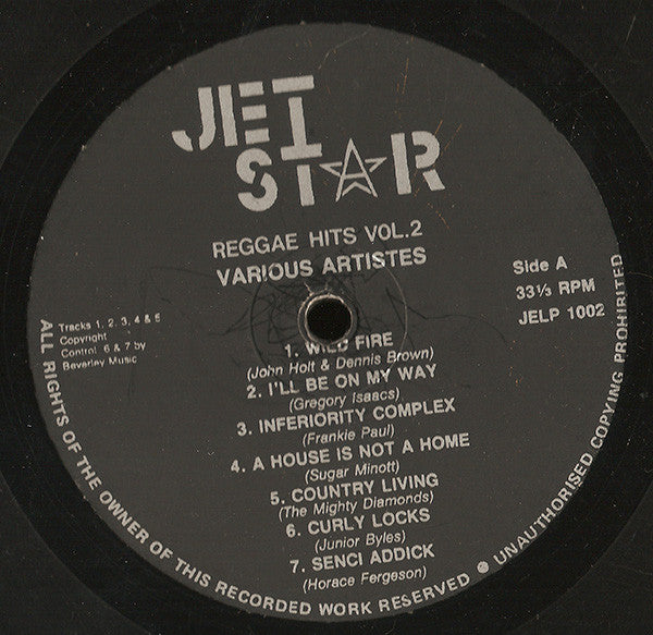 Various : Reggae Hits Vol 2 (LP, Comp)