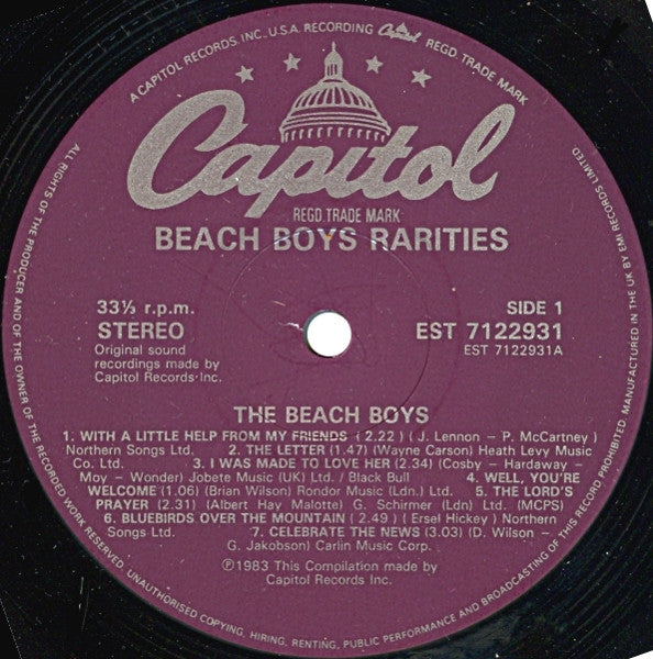The Beach Boys : The Beach Boys Rarities (LP, Comp)