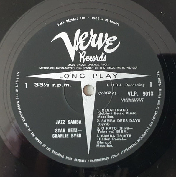 Stan Getz - Charlie Byrd : Jazz Samba (LP, Album, Mono, RP)