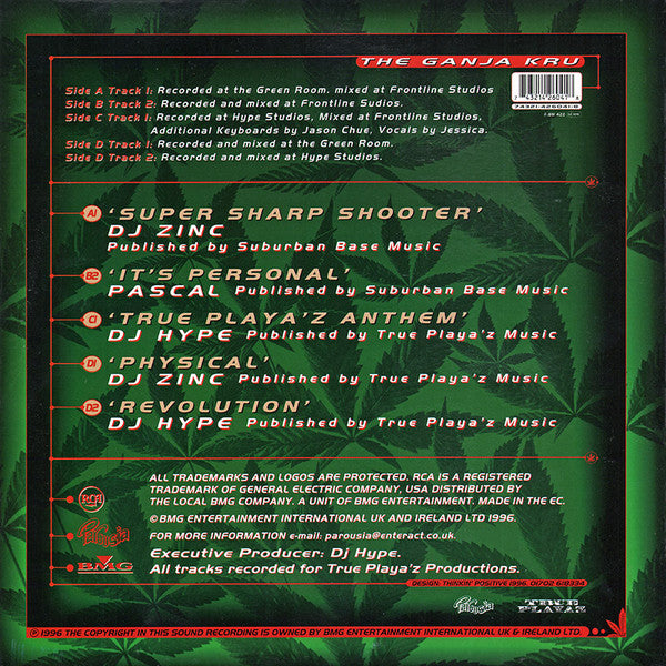 DJ Hype Presents The Ganja Kru : Super Sharp Shooter E.P. (2x12", EP)