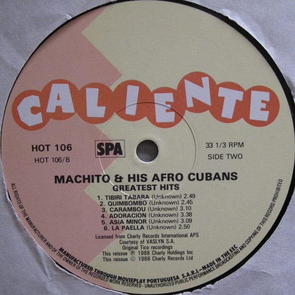 Machito & His Afro Cubans* : Greatest Hits (LP, Comp)
