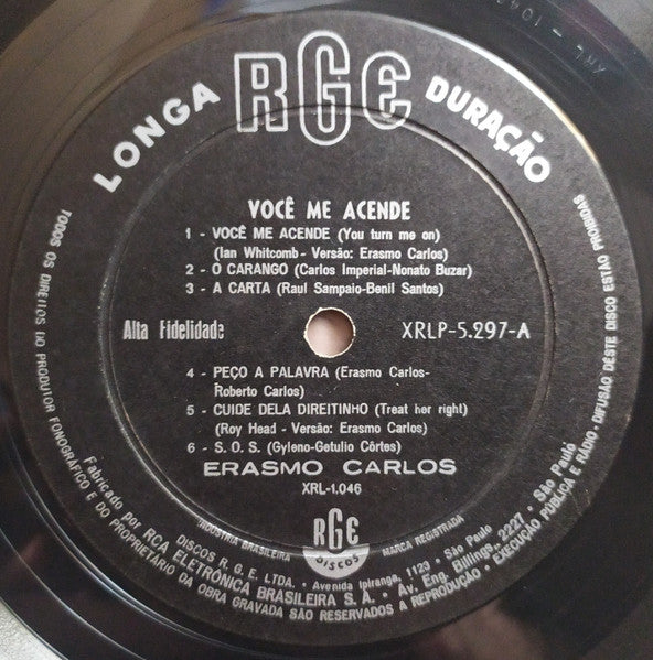 Erasmo Carlos : Você Me Acende (LP, Album)