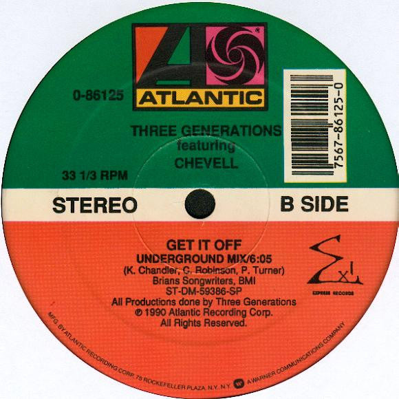 Three Generations Featuring Chevelle : Superlover / Get It Off (12")