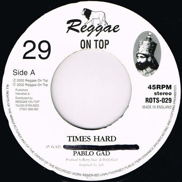 Pablo Gad : Times Hard (7")