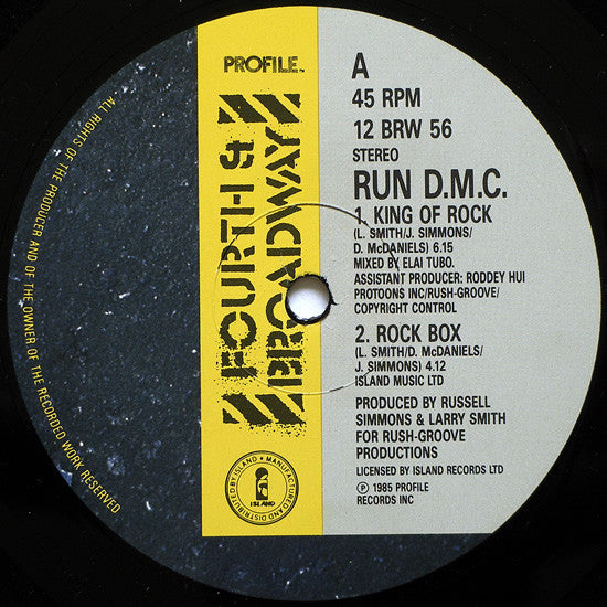 Run-DMC : King Of Rock (12")
