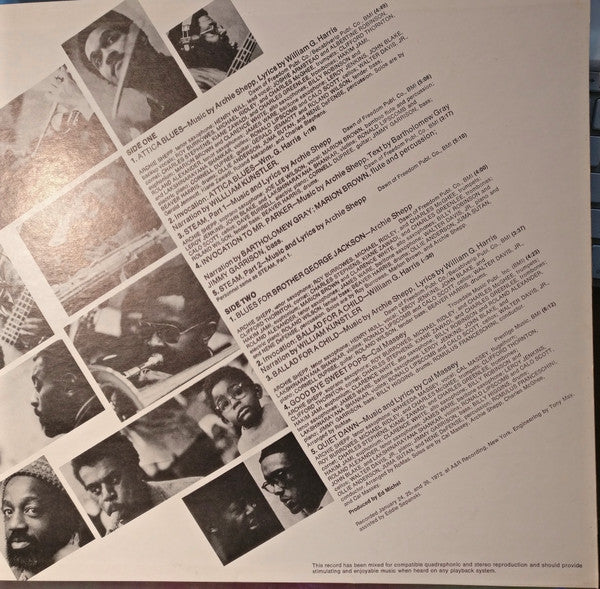 Archie Shepp : Attica Blues (LP, Album, Tru)