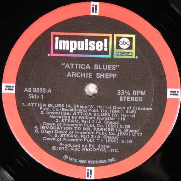 Archie Shepp : Attica Blues (LP, Album, Tru)