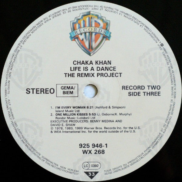 Chaka Khan : Life Is A Dance - The Remix Project (2xLP, Comp)