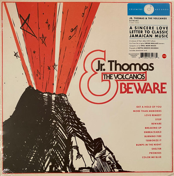 Jr. Thomas & The Volcanos : Beware (LP, Album, Mono, Ltd, RE, Ora)
