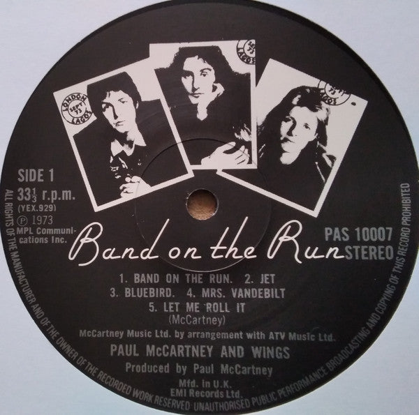 Wings (2) : Band On The Run (LP, Album, RE, Pos)