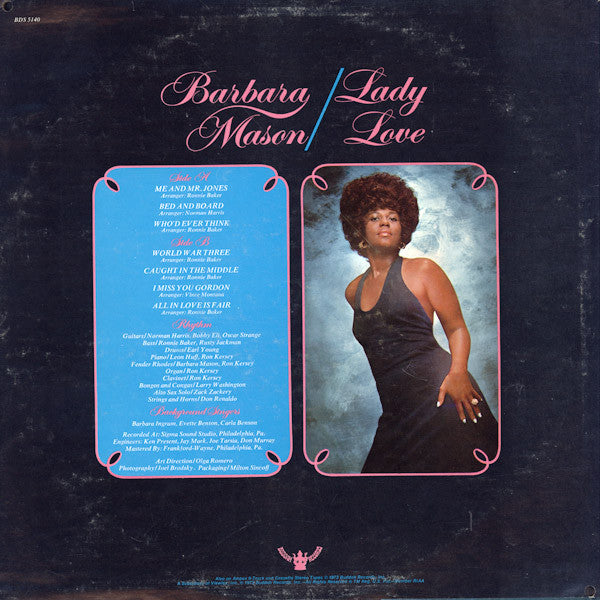 Barbara Mason : Lady Love (LP, Album, Mon)