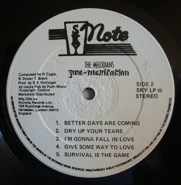 The Melodians : Pre-Meditation (LP, Album)