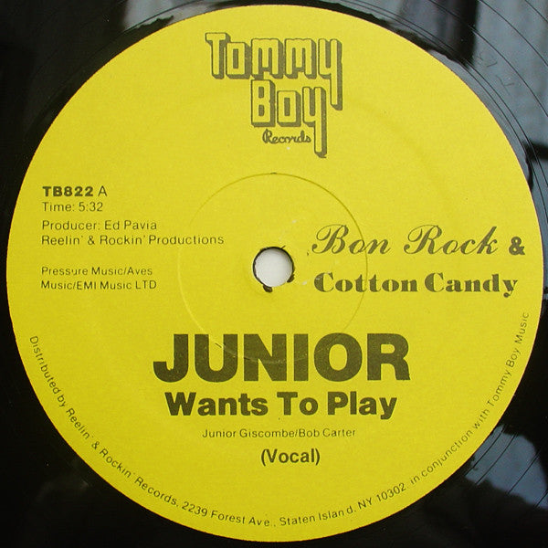 Bon Rock & Cotton Candy : Junior Wants To Play (12")