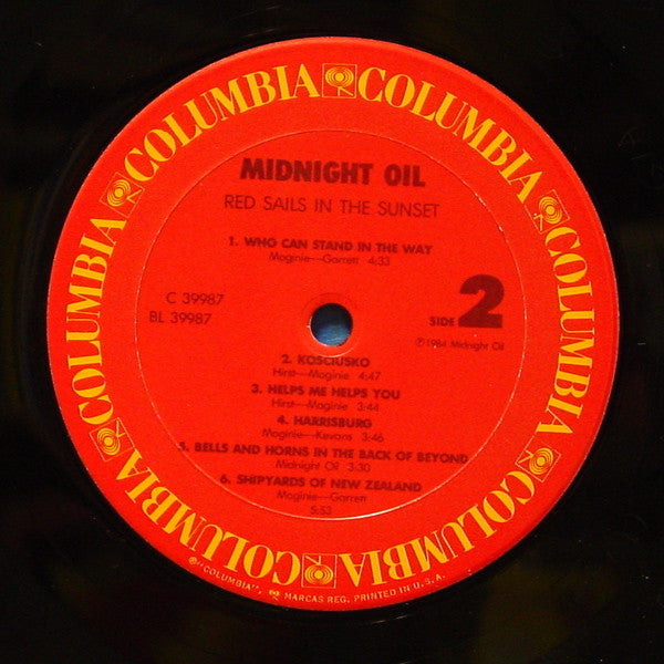 Midnight Oil : Red Sails In The Sunset (LP, Album)