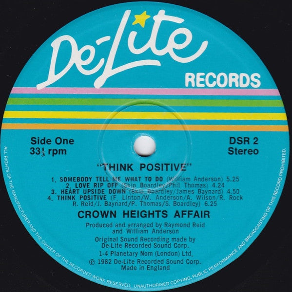 Crown Heights Affair : Think Positive! (LP, Album)