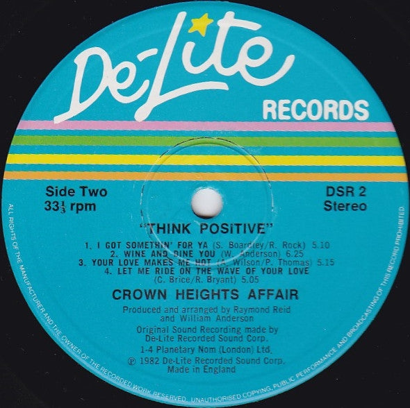 Crown Heights Affair : Think Positive! (LP, Album)