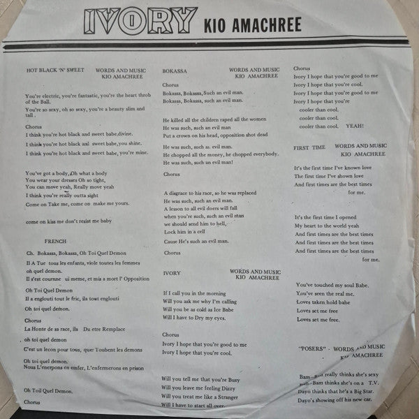 Kio Amachree : Ivory (LP, Album)
