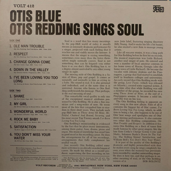 Otis Redding : Otis Blue / Otis Redding Sings Soul (LP, Album, Mon)