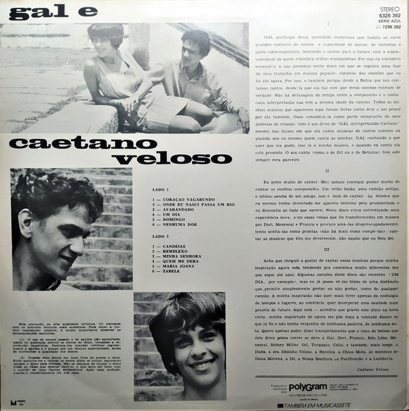 Gal Costa E Caetano Veloso : Domingo (LP, Album, RE)
