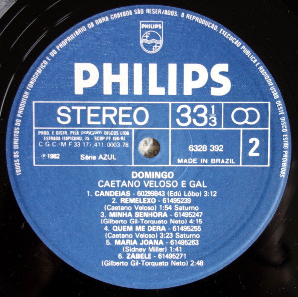Gal Costa E Caetano Veloso : Domingo (LP, Album, RE)