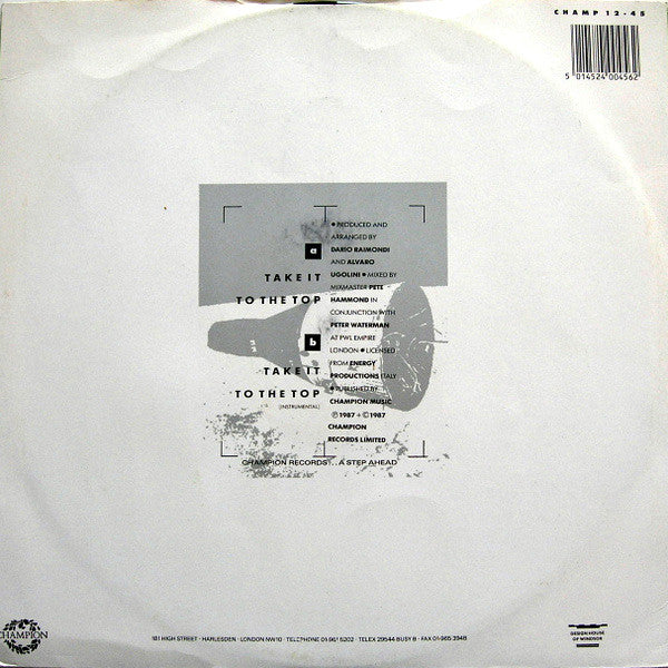 Advance : Take It To The Top (12")