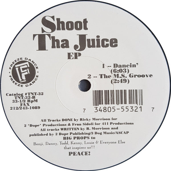 Ricky Morrison & Fran Sidoli : Shoot Tha Juice EP (12", EP)