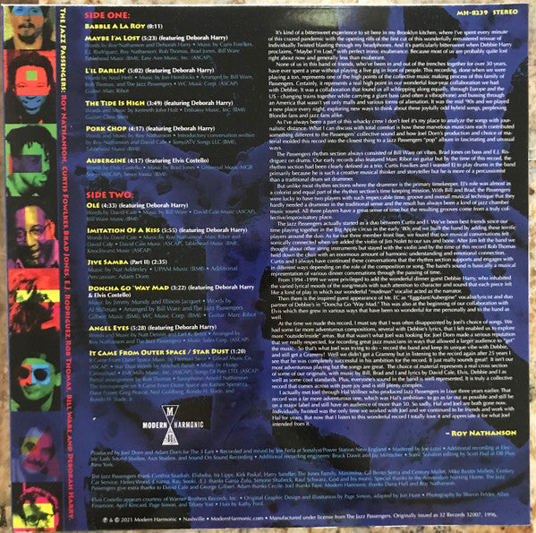 The Jazz Passengers Featuring Deborah Harry, Elvis Costello : Individually Twisted (LP, RE, Gre)