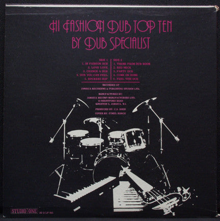 Dub Specialist : Hi Fashion Dub Top Ten (LP, Album, RE)