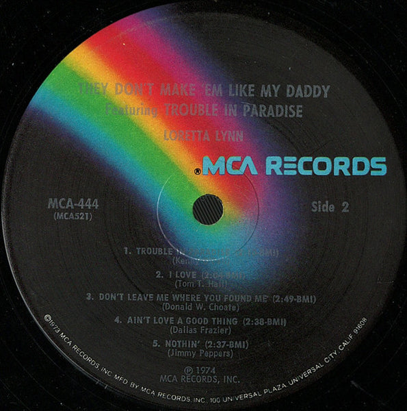 Loretta Lynn : They Don't Make 'Em Like My Daddy (LP, Album, Pin)