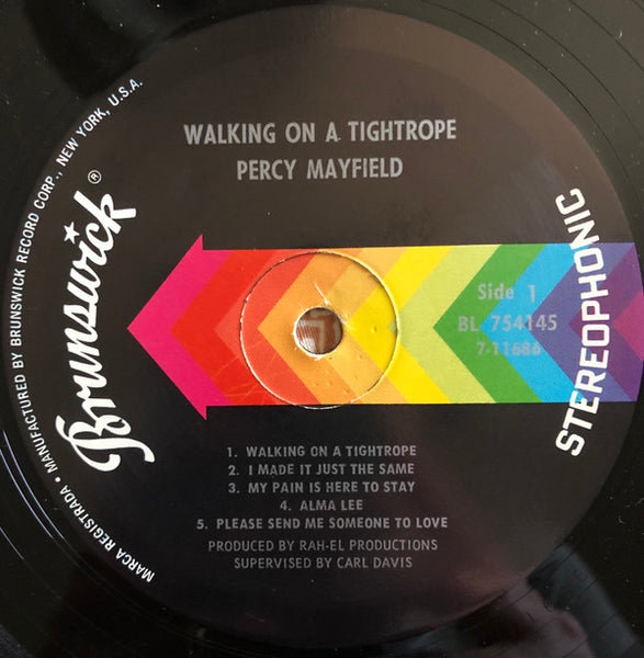 Percy Mayfield : Walking On A Tightrope (LP, Album, Pin)