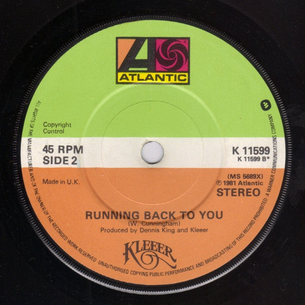 Kleeer : De Kleeer Ting / Running Back To You (7")
