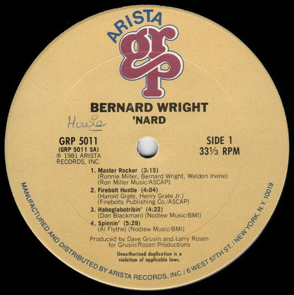Bernard Wright : 'Nard (LP, Album, Ter)