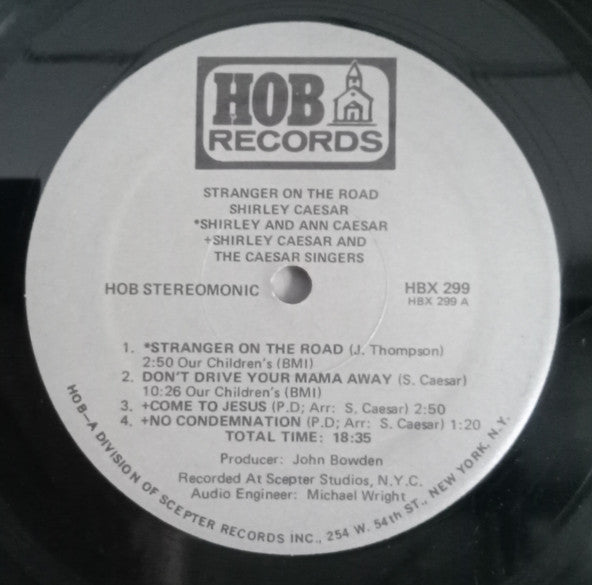 Shirley Caesar And The Caesar Singers : Stranger On The Road (LP, Album)