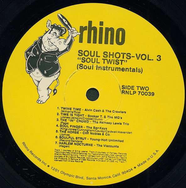 Various : Soul Shots Volume 3: "Soul Twist" (Soul Instrumentals) (LP, Comp, Rai)
