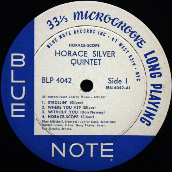 The Horace Silver Quintet : Horace-Scope (LP, Album, Mono)