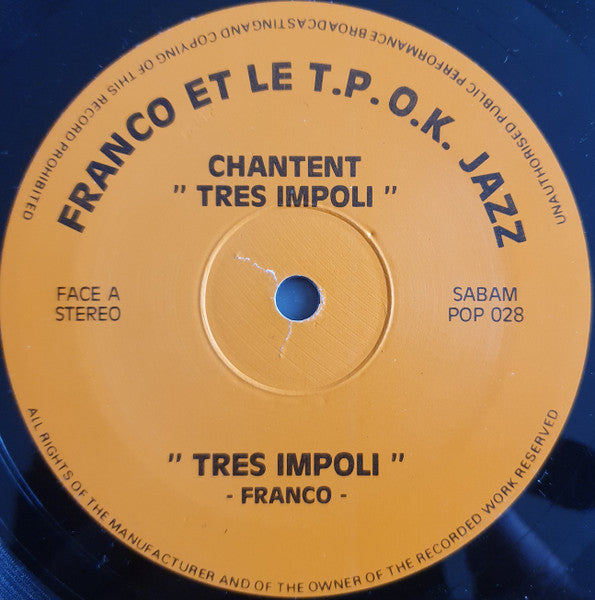 Franco Et Orchestre T.P.O.K. Jazz : Tres Impoli (LP)