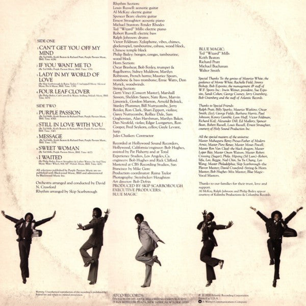 Blue Magic : Message From The Magic (LP, Album, RI)