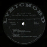 Various : Folk Music Of Iran - Luristan And Fars Provinces (LP, Album)