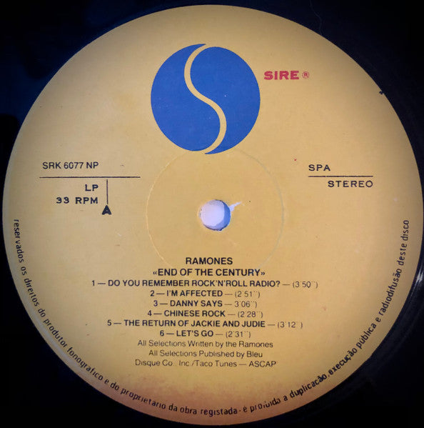 Ramones : End Of The Century (LP, Album)