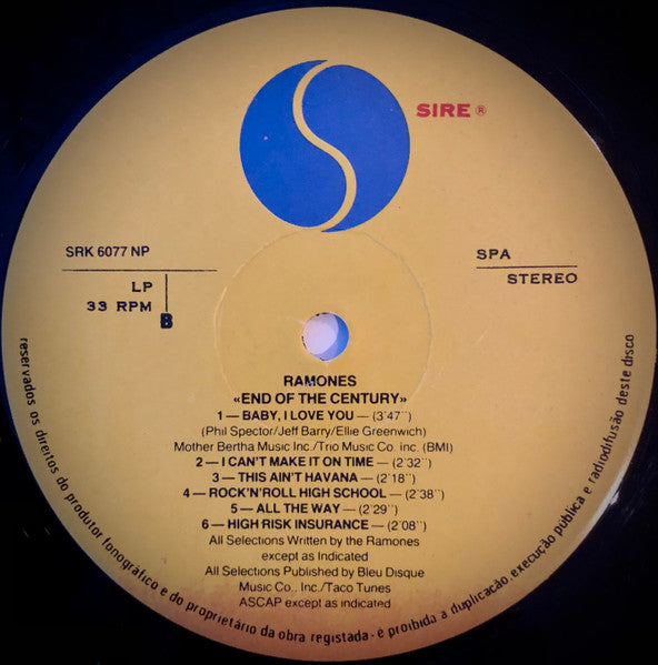 Ramones : End Of The Century (LP, Album)