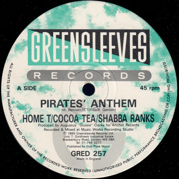 Home T / Cocoa Tea / Shabba Ranks : Pirates' Anthem (12")
