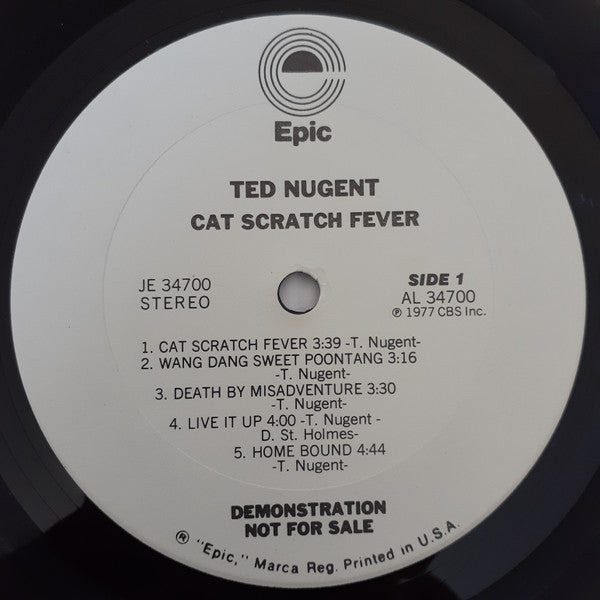 Ted Nugent : Cat Scratch Fever (LP, Album, Promo, Gat)