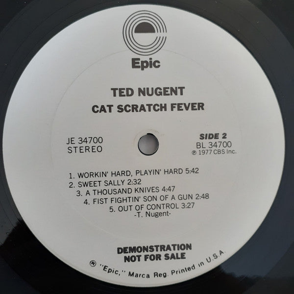 Ted Nugent : Cat Scratch Fever (LP, Album, Promo, Gat)
