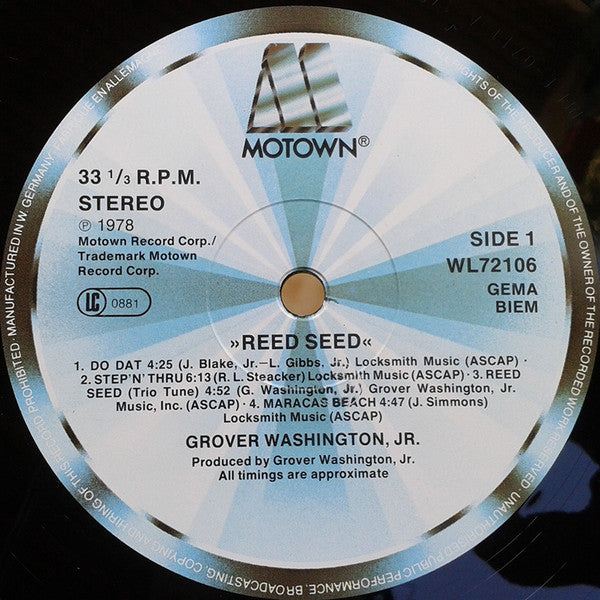 Grover Washington, Jr. : Reed Seed (LP, Album, RE)