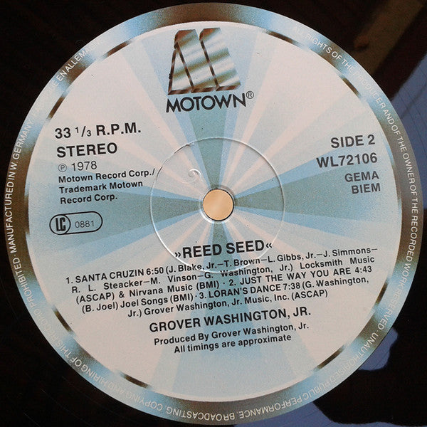 Grover Washington, Jr. : Reed Seed (LP, Album, RE)