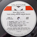 Thad Jones / Pepper Adams Quintet : Mean What You Say (LP, Album)