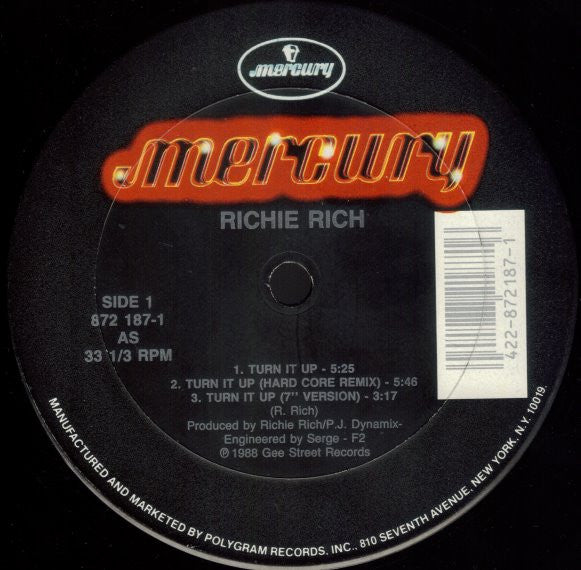 Richie Rich : Turn It Up (12")