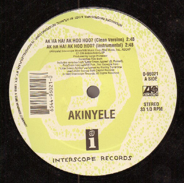 Akinyele : Ak Ha Ha! Ak Hoo Hoo? (12")